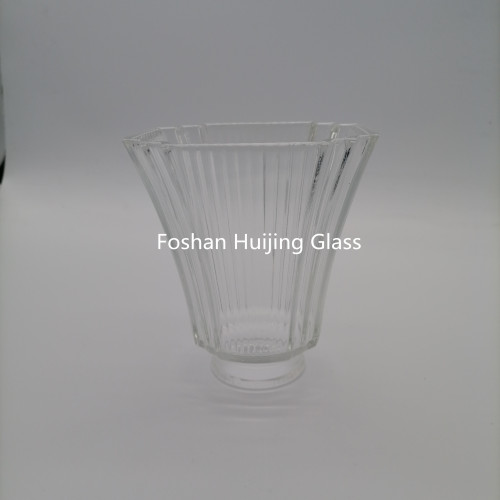 Handmade bowl shaped glass lampshade